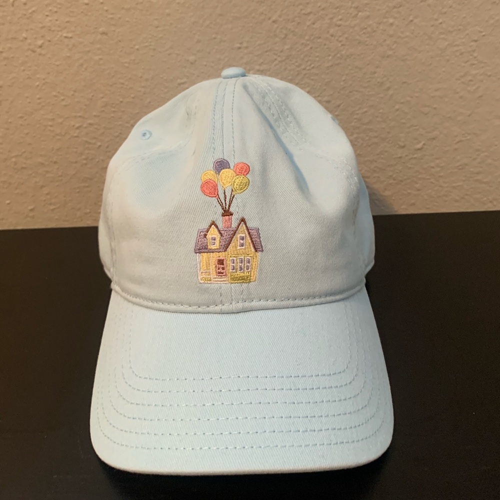 Light Blue Baseball Cap with Up House Design